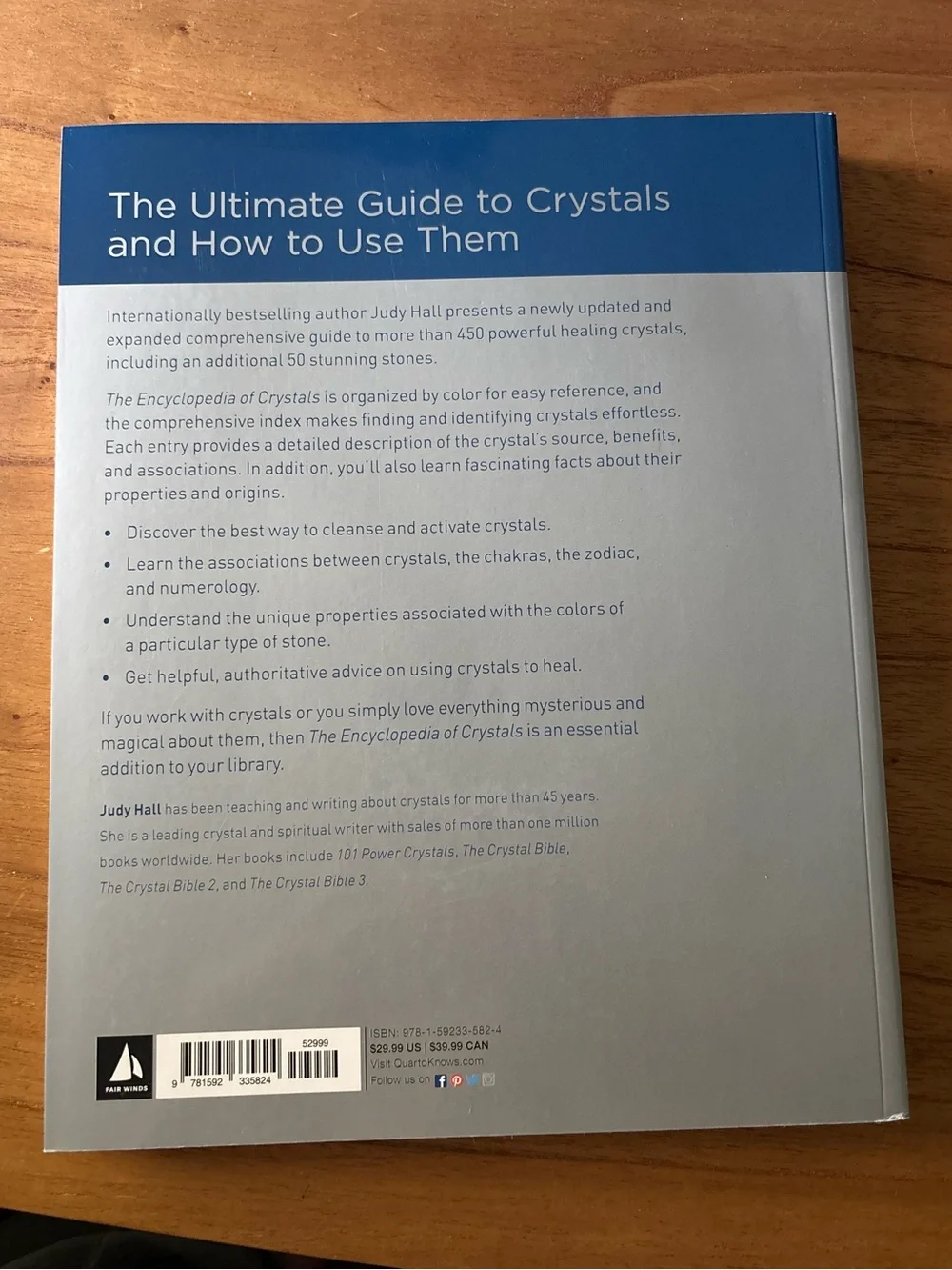 The Encyclopedia of Crystals Coffee Table Book with Color Photos